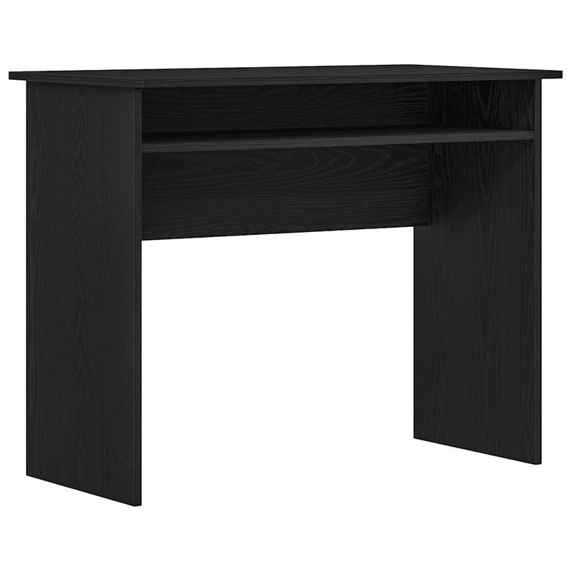Wabash Computer Desk, Black Oak