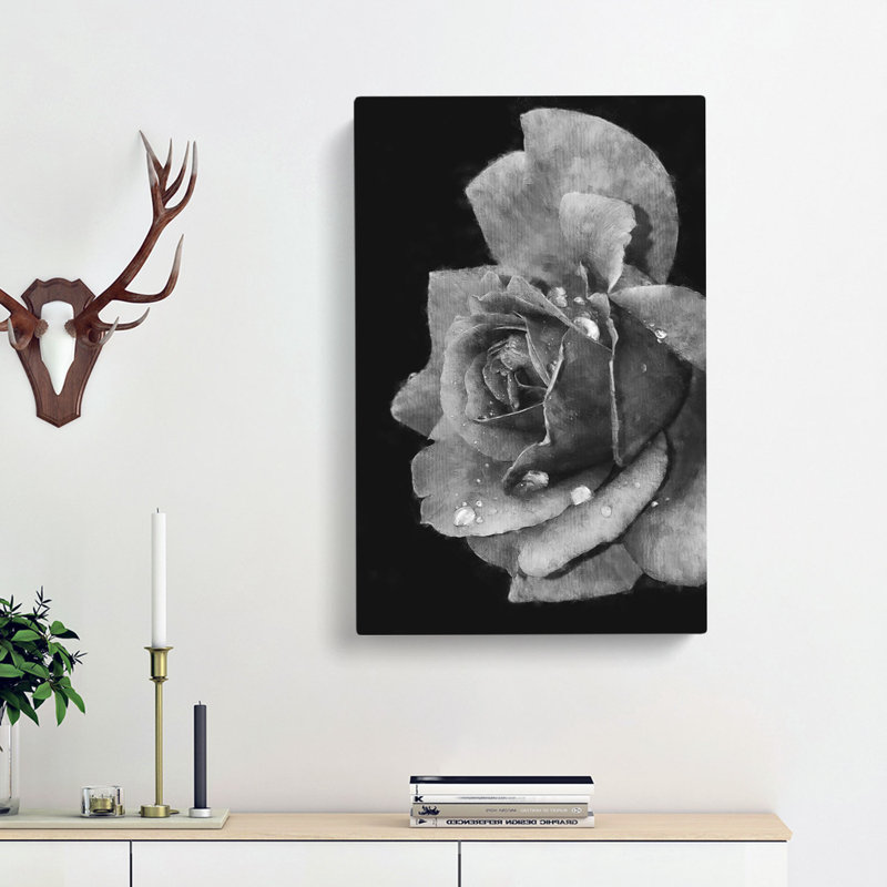 Rose Flower - Wrapped Canvas, 91cm H x 60cm W x 4cm D
