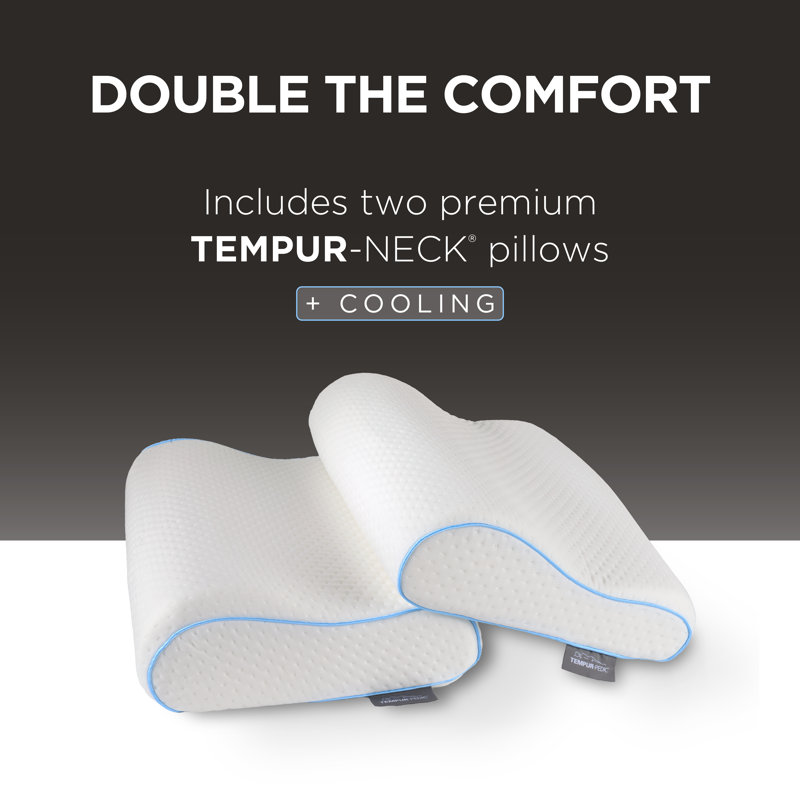 TEMPUR-Neck™ + Cooling Extra Firm Pillow, High Profile, 2 Pack
