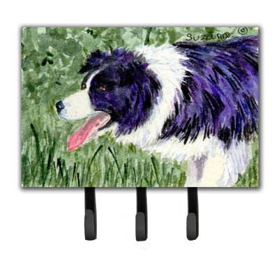Porte-laisse et porte-clé border collie