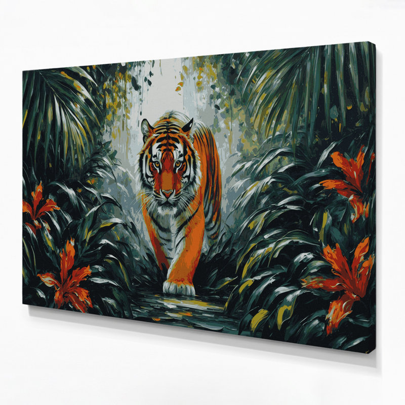 «Big Cats», toile de tigre bleu de Sumatra, H 11 po x l 14 po