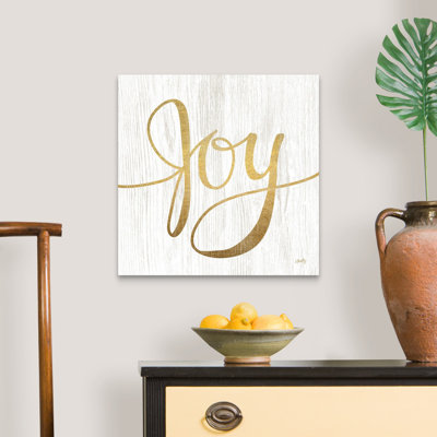 Reproduction d’art textuel sur toile, "Joy" par Misty Michelle