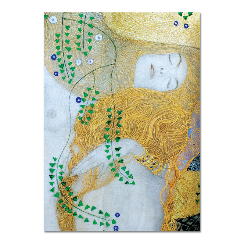 Detail Of Water Snakes 1 by Gustav Klimt - No Frame Painting on Plastic / Acrylic, 95cm H x 65cm W