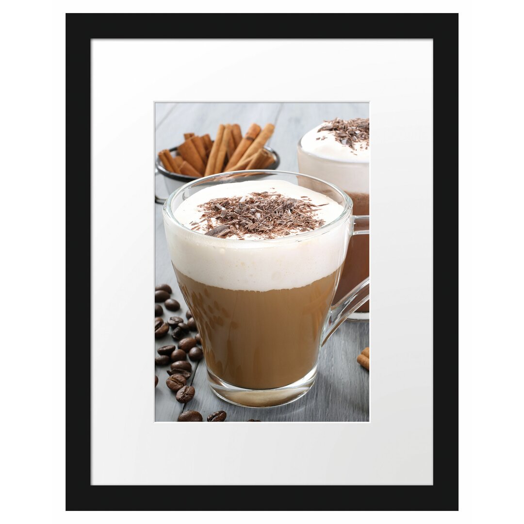 Gerahmtes Poster Schokolade und Kaffee