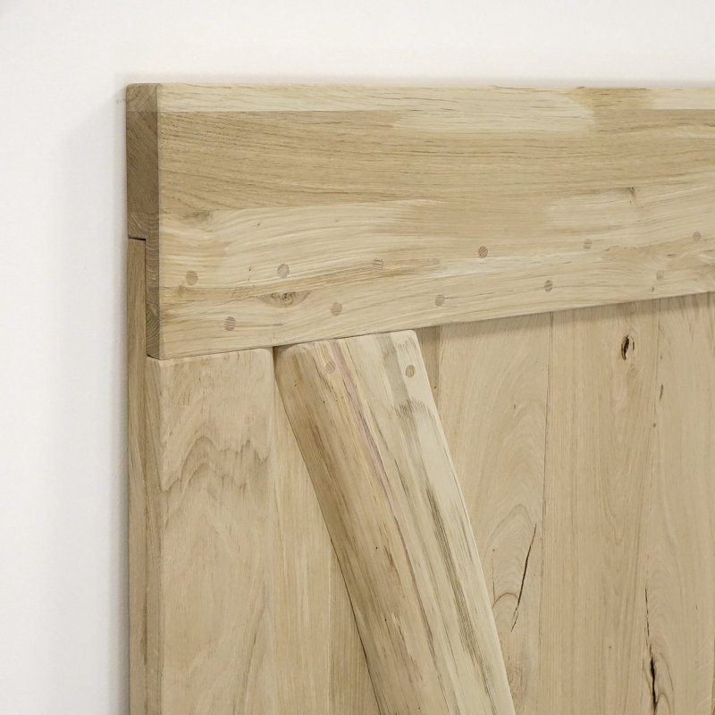 Lauryn Solid Oak Barn Door Prefinished, Unfinished, 100cm H x 220cm W x 4cm D