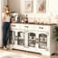 Grand buffet 65,75 "avec porte vitrée