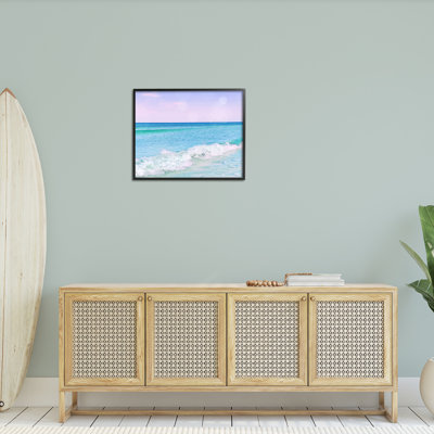 Plage avec ciel pastel, art mural sur toile par Christine Zalewski