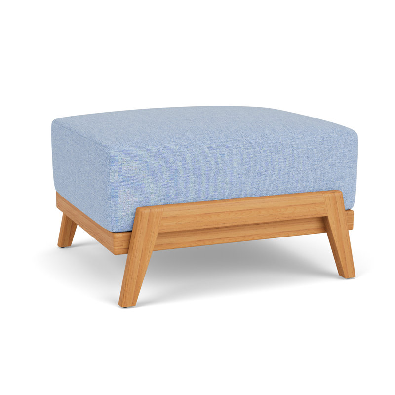 Alpine Outdoor Teak Ottoman, Demo Skyway