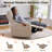 32" W Modern Upholstered Swivel Rocker Glider Nursery Recliner with Adjustable Headrest, Lumbar Support -342579047