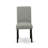 7 Piece Kitchen Table Set Consist of a Rectangle Dining Table with X-Legs and 6 Shitake Linen Fabric Parson Dining Chairs, Wire brushed Black-1507397509