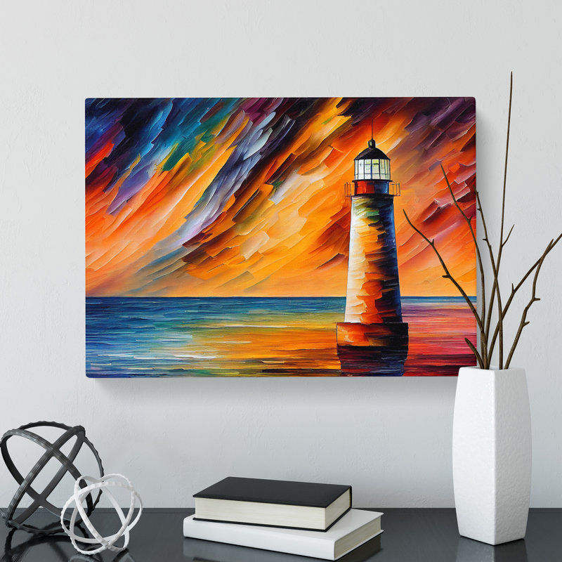 Lighthouse Painting Vol.5 Abstract - Wrapped Canvas, 40cm H x 60cm W x 3cm D