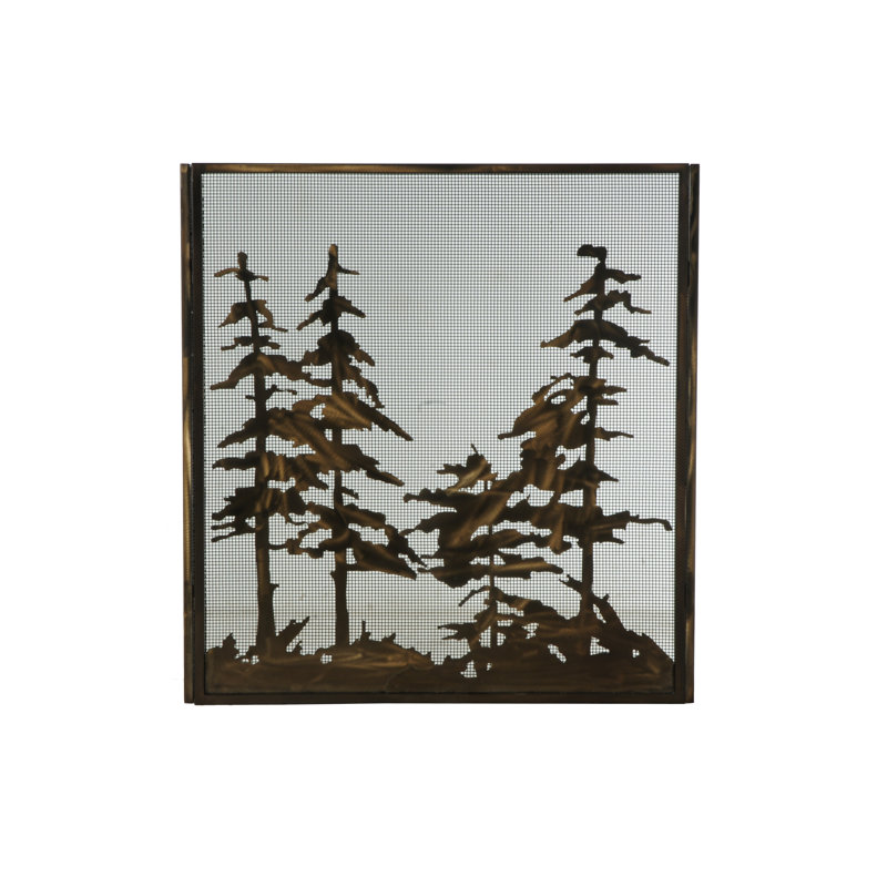Tall 3 Panel Fireplace Screen