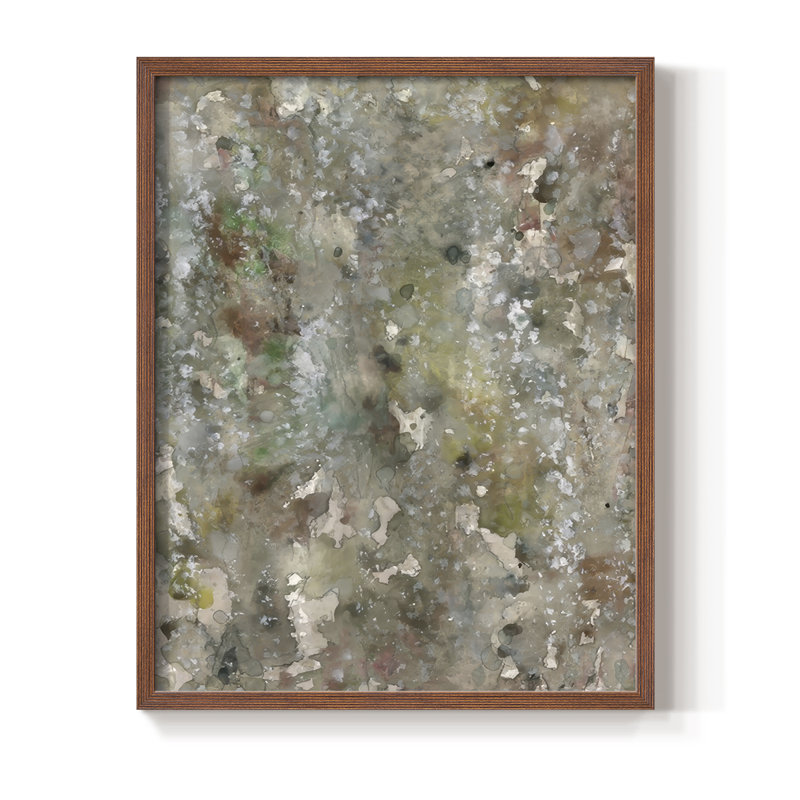 «Abstract Bark II», reproduction encadrée - bois massif, H 11 po x l 9 po, Noyer