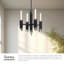 Lustre linéaire moderne à 4 lumières de style bougie Torres-77452357