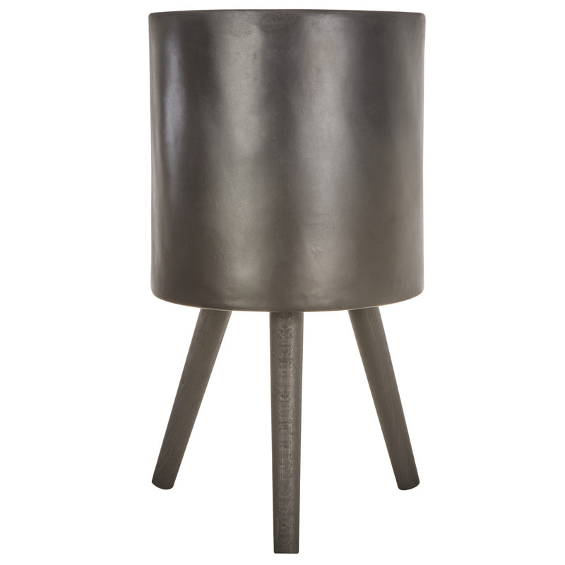 Mondovi Fiberglass Cachepot, Black, 70cm H x 38cm W x 38cm D
