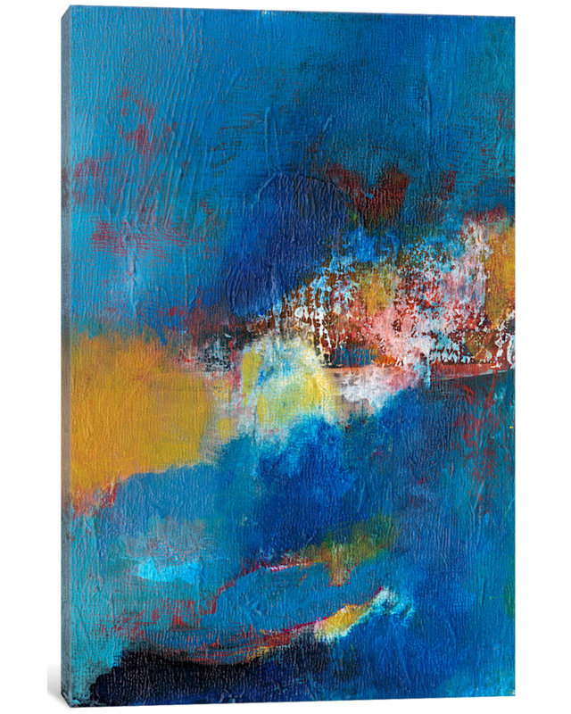 «Rhapsody in Blue I», reproduction d'art sur toile, H 26 po x l 18 po x P 1,5 po, Toile tendue, Pas de tapis