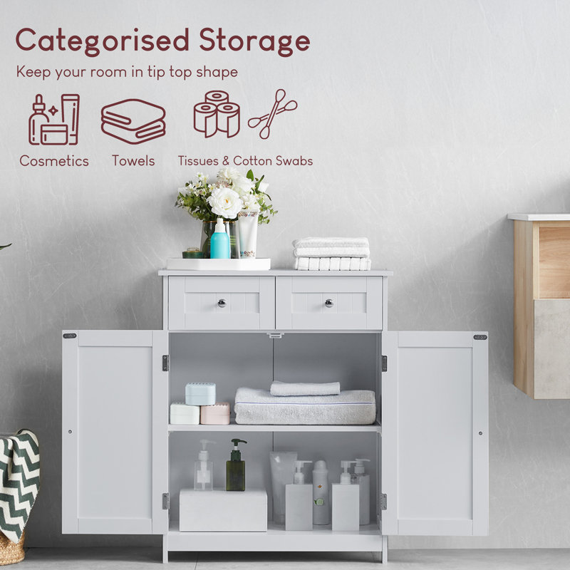 Milano Freestanding Bathroom Cabinet, White