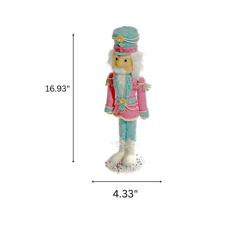 Figurine casse-noisette en laine bonbon - ensemble de 2