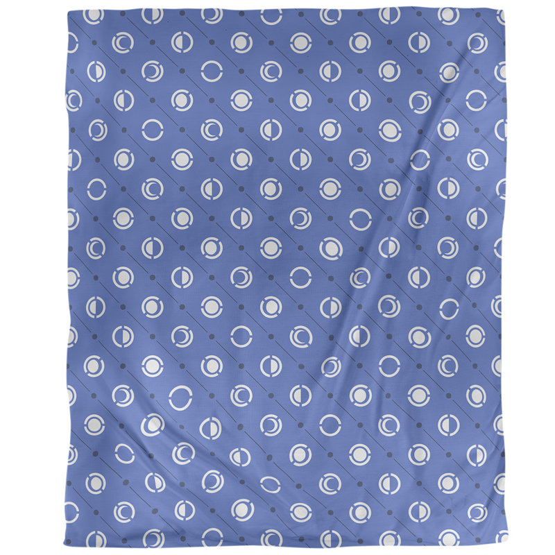 Housse de couette simple Moon phases, Housse de couette pour lit simple, Bleu/noir, Polyester brossé