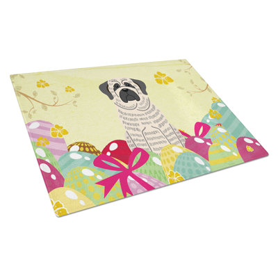 The Holiday Aisle Saroyan Glass Mastiff Cutting Board