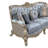 Monarch Sofa in Blue and Champagne