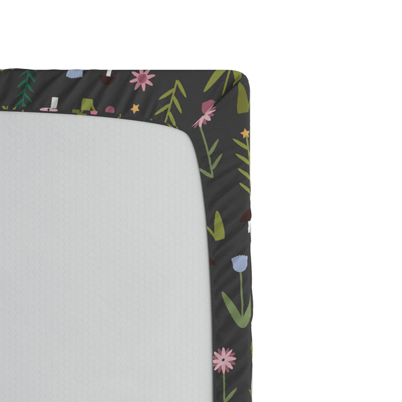 Microfiber Floral Fitted Sheet, Twin XL Fitted Sheet