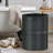 Metal Wastebasket, 7Qt, Black