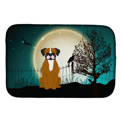 Tapis de séchage fauve boxer pour halloween