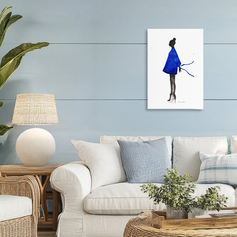 «Girl In Blue Dress Silhouette», conception par Simone Elum, H 24 po x l 16 po