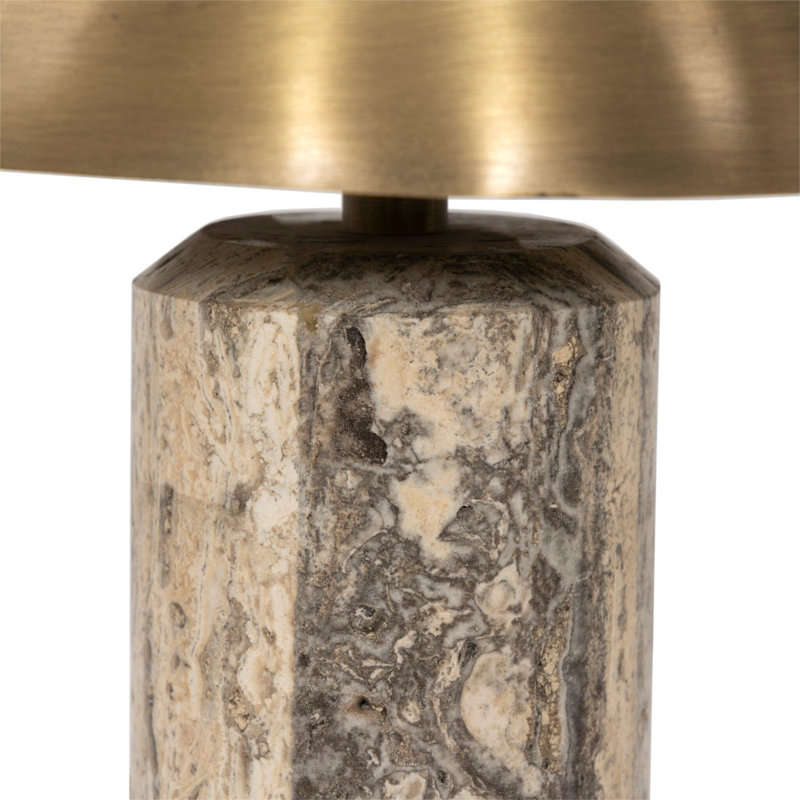 Zana Cordless Table Lamp, Aged Antique Brass Iron