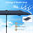 Wyarno 156'' x 79'' Rectangular Lighted Market Umbrella-98722842