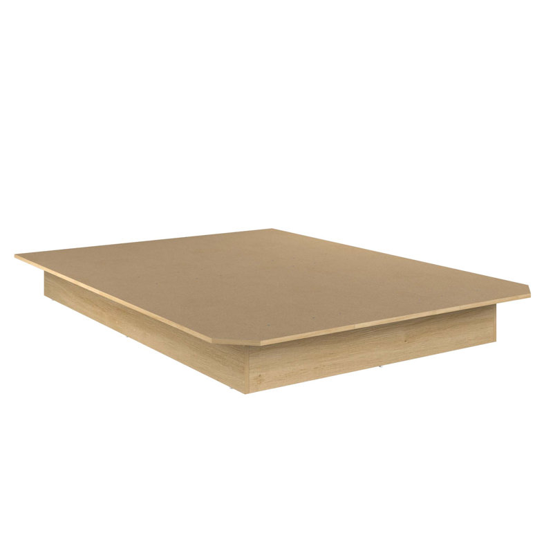 Suad Platform Bed - Easy Assembly, No Box Spring Required, Queen, Beige