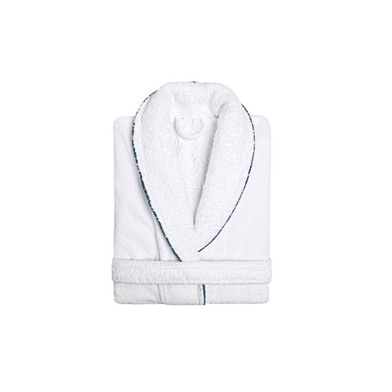Portobello 100% Cotton Terry Cloth Gender Neutral Mid-Calf Bathrobe with Pockets and Hood, M, Oxford 