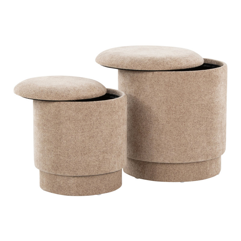 Ensemble de repose-pieds Marla par Lumisource, Brun