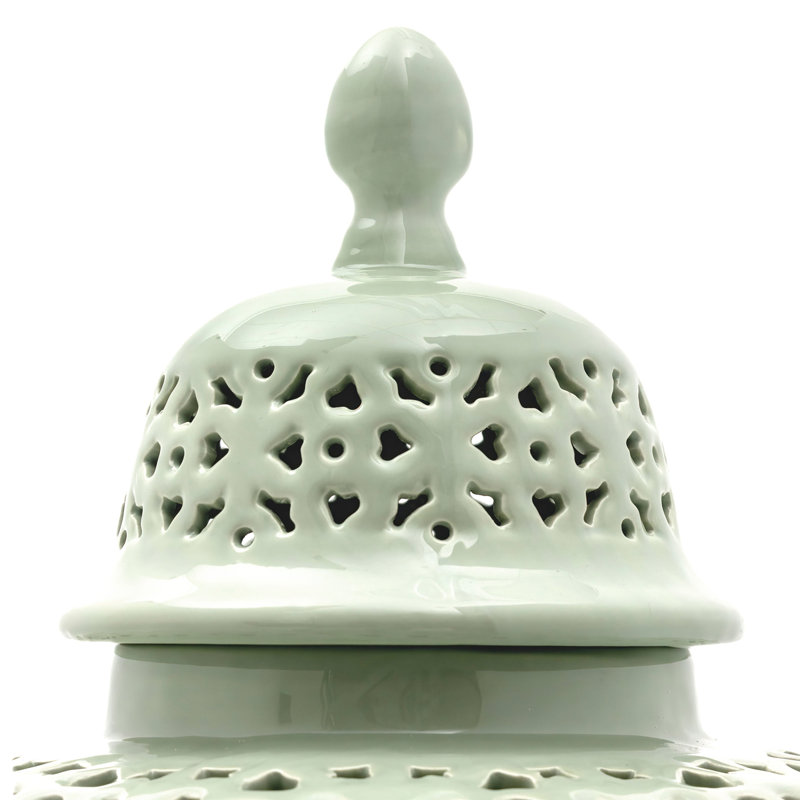 Pot à gingembre en porcelaine Largent, Vert