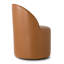 Petit fauteuil d'appoint roulant en similicuir avec roulettes-593175427