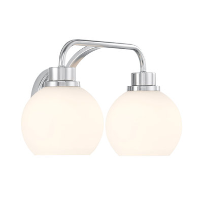Volnak 2-Light Bathroom Vanity Light in Chrome
