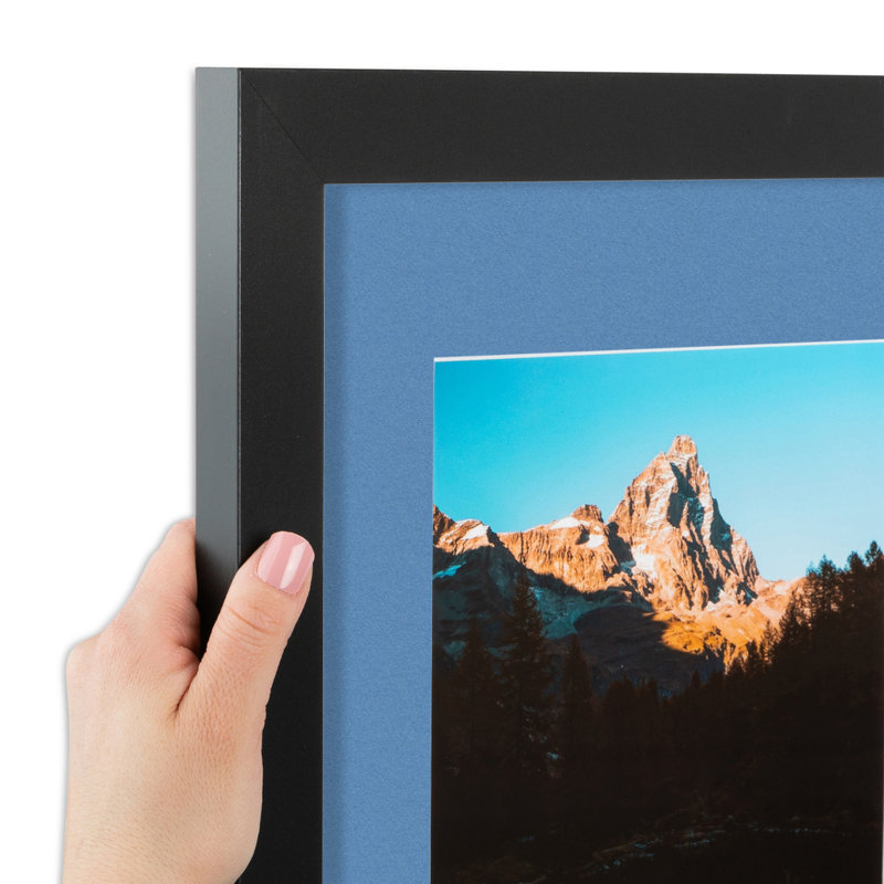 Matte Picture Frame with Mat, Liberty Blue