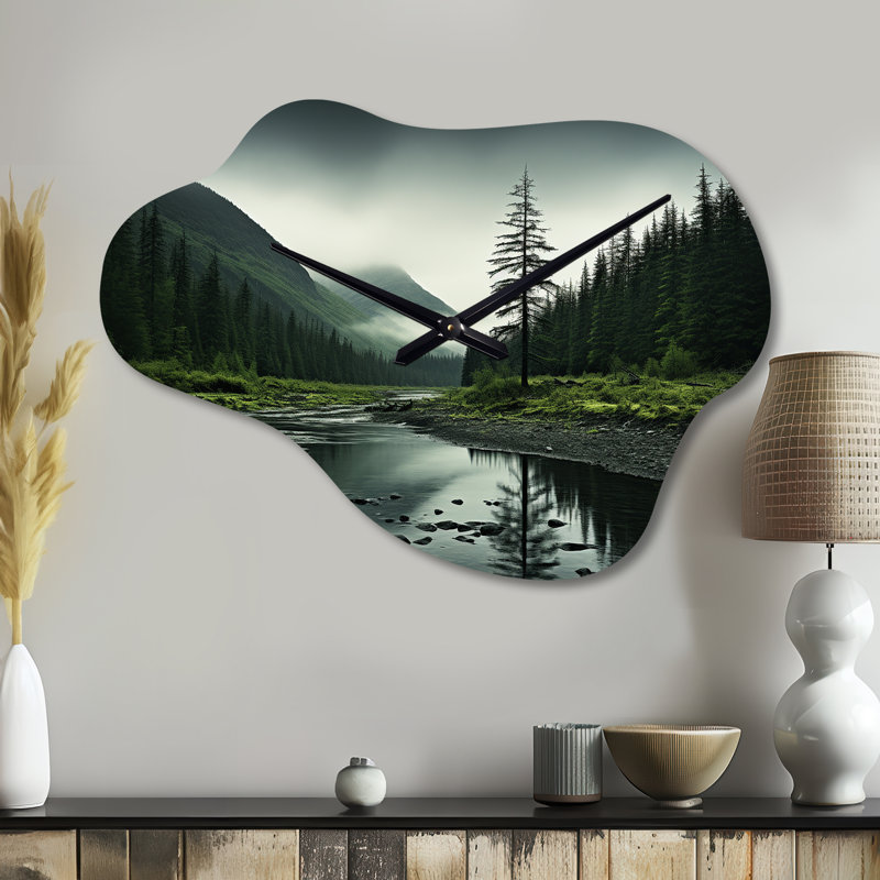 Horloge murale Alaska Wilderness Solitude - Alaska, Grand