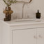 Scalloped 36 Inch Single Bowl Vanity - Light Grey - With Top - Gold Knobs-1938036689-1938036693