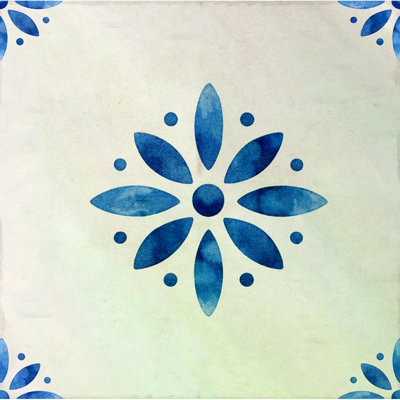 4" x 4" Flower Vinyl Peel and Stick Mosaic Tile