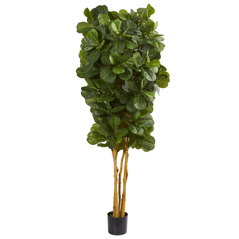 Faux Fiddle Leaf Fig Tree in Pot, 84" H x 30" W x 30" D