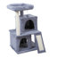 Arbre à chat double couche avec maison pour chat et échelle