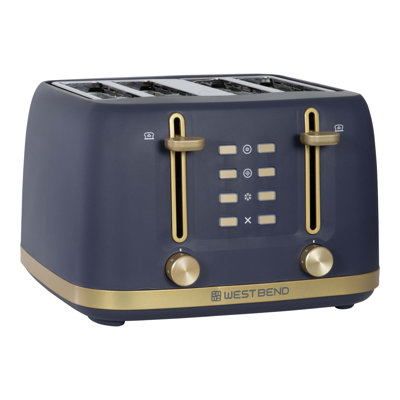 West Bend Timeless 4-Slice Toaster, in Slate Blue