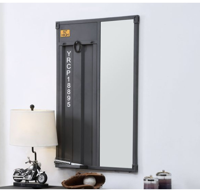 Cargo Gunmetal Finish Mirror