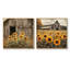 Tournesols par la vieille grange en bois I - décoration murale tournesols - art mural traditionnel 2 pièces-735140872-735140866-735140878