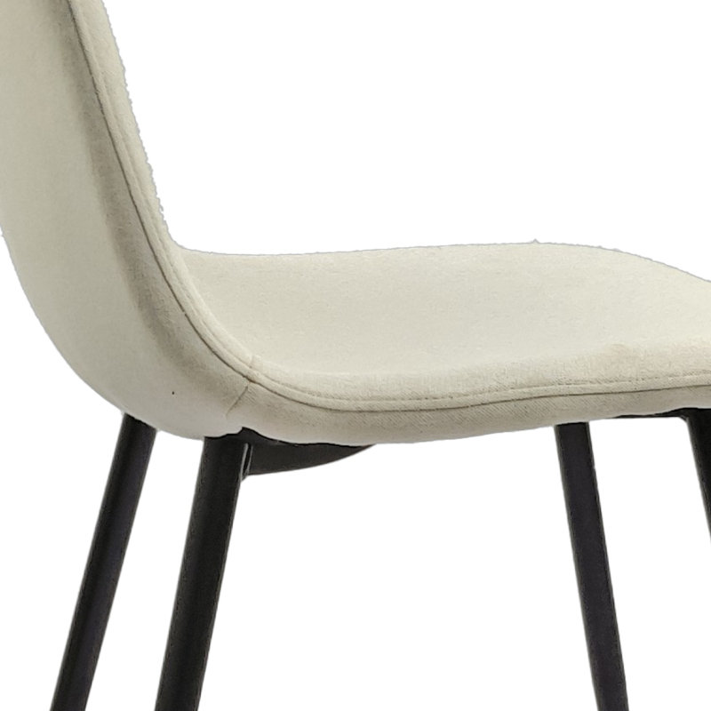 Chaises de salle à manger Kamai Modern Accent, Linen, Beige