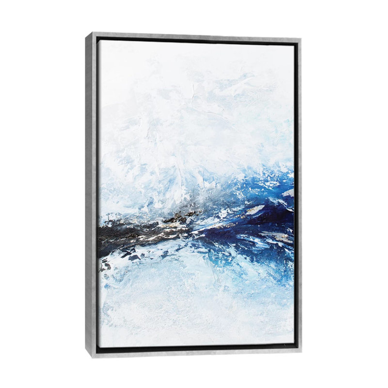 «Frozen Ocean» par Spell rebond Fine Art - impression d'art graphique, Pas de tapis, Silver Frame, 26" H x 18" W x1.5" D