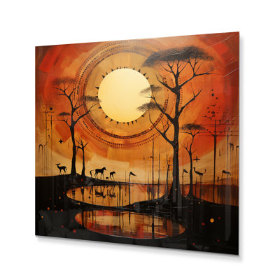 African Savannah Serenade IV - reproduction d'art africain sur métal