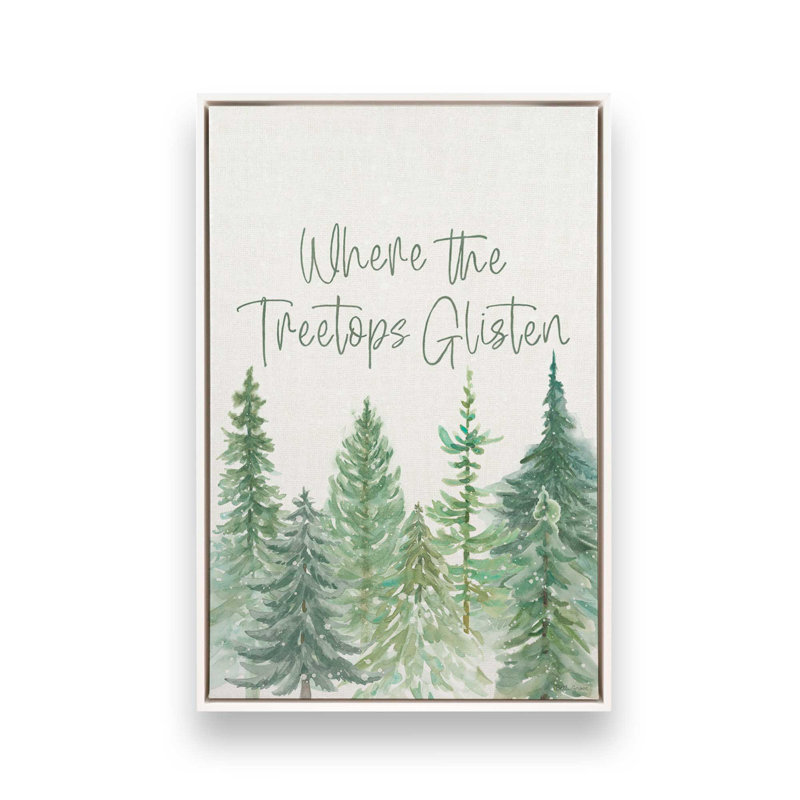 Glistening Treetops, reproduction sur toile dans un cadre, H 12,75 po x l 8,75 po x P 1,75 po, Cadre blanc